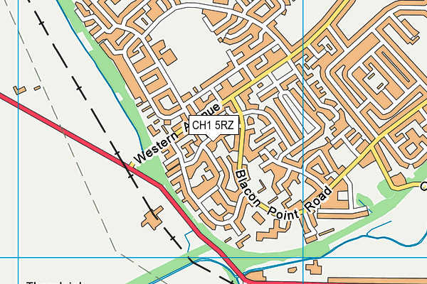 CH1 5RZ map - OS VectorMap District (Ordnance Survey)