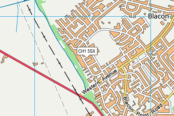 CH1 5SX map - OS VectorMap District (Ordnance Survey)
