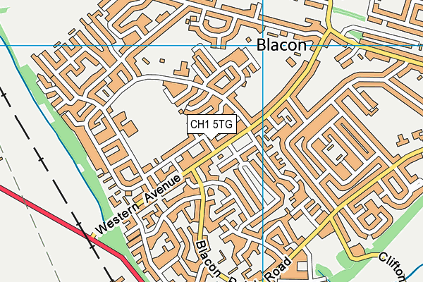 CH1 5TG map - OS VectorMap District (Ordnance Survey)