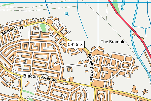 CH1 5TX map - OS VectorMap District (Ordnance Survey)