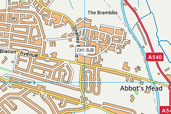 CH1 5UB map - OS VectorMap District (Ordnance Survey)