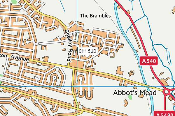 CH1 5UD map - OS VectorMap District (Ordnance Survey)