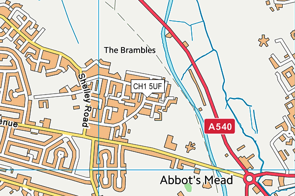 CH1 5UF map - OS VectorMap District (Ordnance Survey)