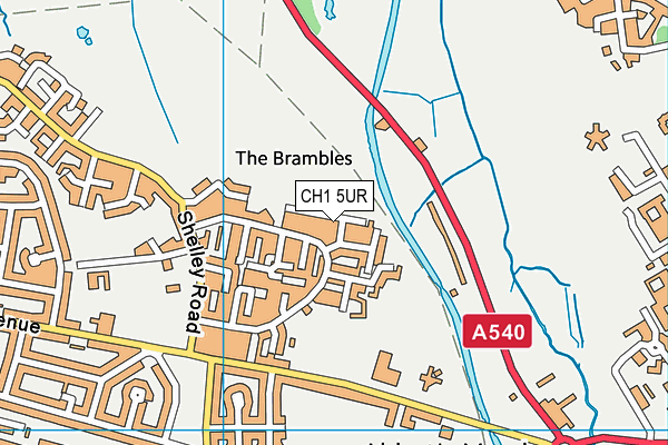 CH1 5UR map - OS VectorMap District (Ordnance Survey)