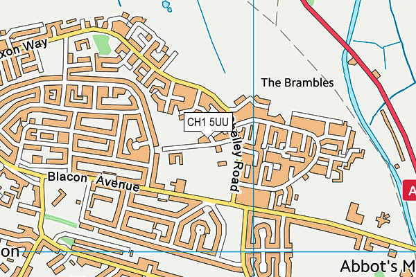 St Theresa's Catholic Primary School map (CH1 5UU) - OS VectorMap District (Ordnance Survey)