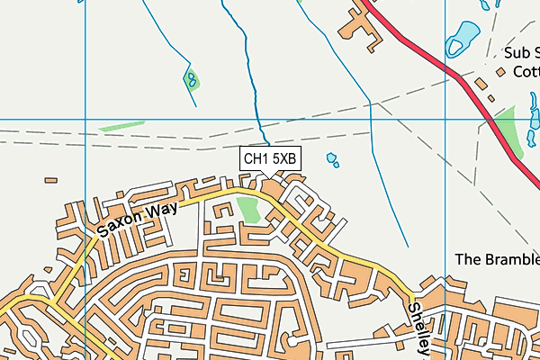 CH1 5XB map - OS VectorMap District (Ordnance Survey)