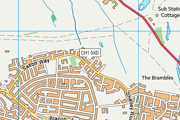 CH1 5XD map - OS VectorMap District (Ordnance Survey)