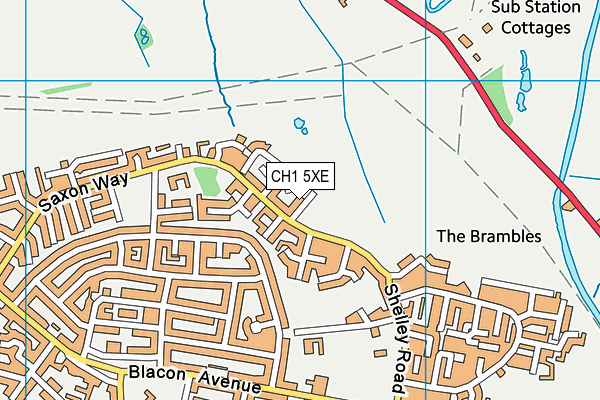 CH1 5XE map - OS VectorMap District (Ordnance Survey)