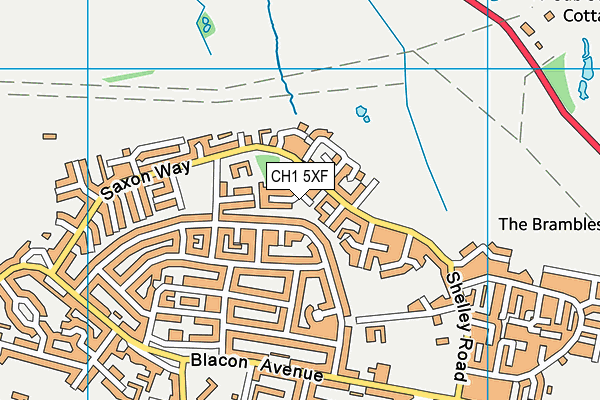 CH1 5XF map - OS VectorMap District (Ordnance Survey)
