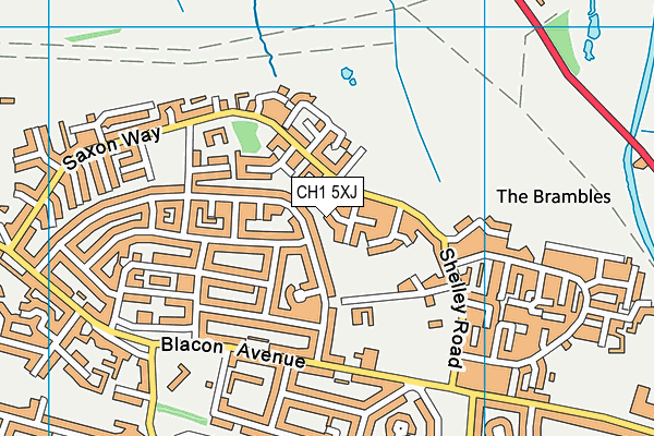 CH1 5XJ map - OS VectorMap District (Ordnance Survey)