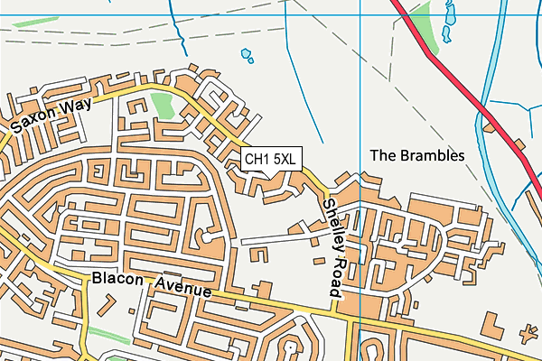 CH1 5XL map - OS VectorMap District (Ordnance Survey)
