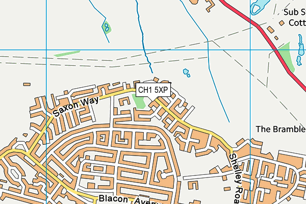 CH1 5XP map - OS VectorMap District (Ordnance Survey)