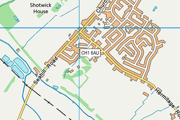 CH1 6AU map - OS VectorMap District (Ordnance Survey)