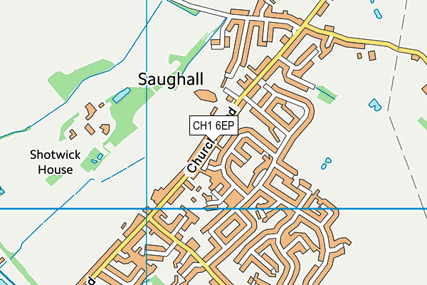 Saughall All Saints Church of England Primary School map (CH1 6EP) - OS VectorMap District (Ordnance Survey)