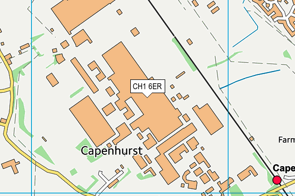 CH1 6ER map - OS VectorMap District (Ordnance Survey)