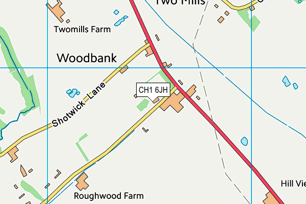 CH1 6JH map - OS VectorMap District (Ordnance Survey)