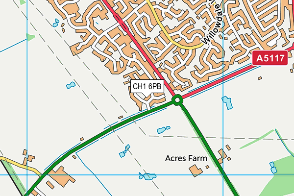 CH1 6PB map - OS VectorMap District (Ordnance Survey)