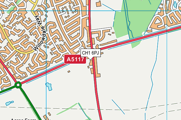 CH1 6PJ map - OS VectorMap District (Ordnance Survey)