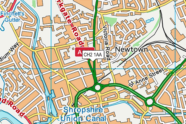 CH2 1AA map - OS VectorMap District (Ordnance Survey)