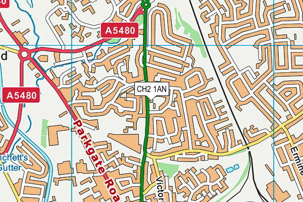 CH2 1AN map - OS VectorMap District (Ordnance Survey)