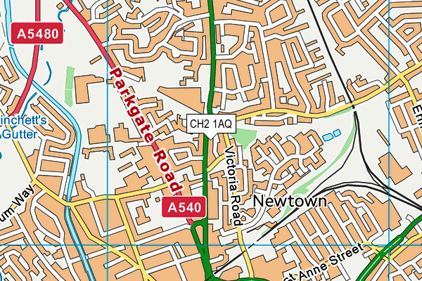 Total Fitness (Chester) map (CH2 1AQ) - OS VectorMap District (Ordnance Survey)