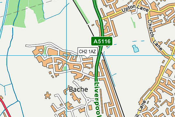 CH2 1AZ map - OS VectorMap District (Ordnance Survey)