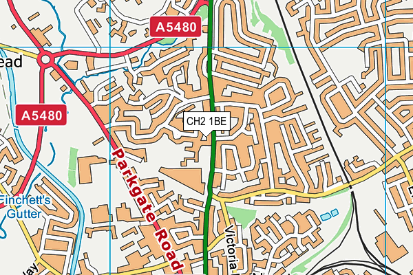 CH2 1BE map - OS VectorMap District (Ordnance Survey)