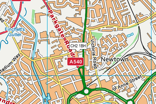 CH2 1BH map - OS VectorMap District (Ordnance Survey)