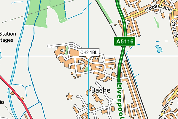 CH2 1BL map - OS VectorMap District (Ordnance Survey)