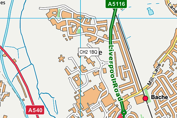 Bowmere Hospital (Closed) map (CH2 1BQ) - OS VectorMap District (Ordnance Survey)