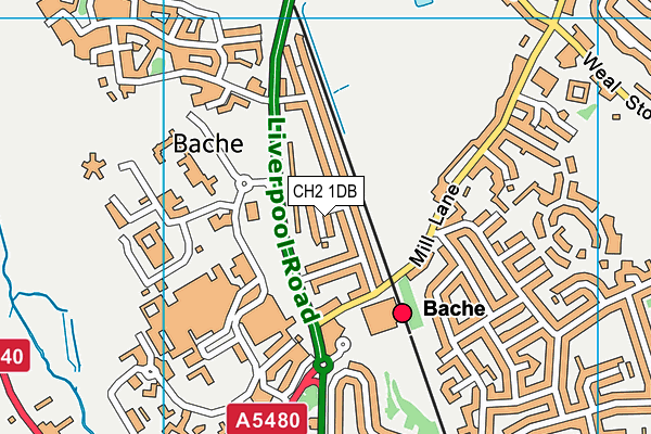 CH2 1DB map - OS VectorMap District (Ordnance Survey)