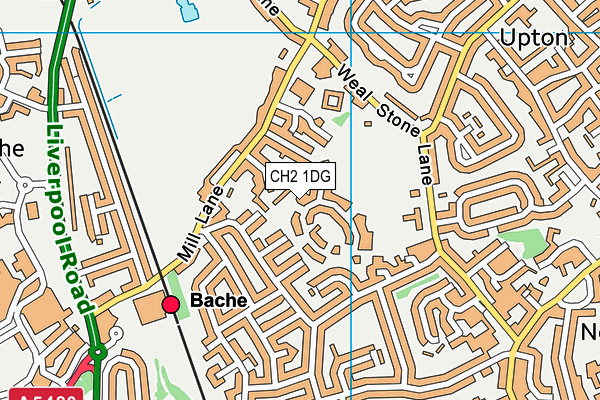 CH2 1DG map - OS VectorMap District (Ordnance Survey)