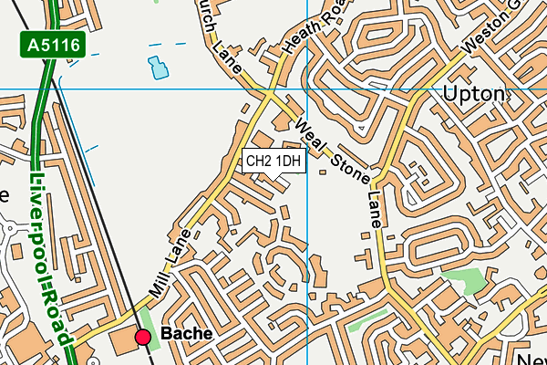 CH2 1DH map - OS VectorMap District (Ordnance Survey)