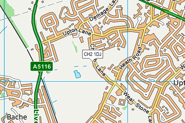 CH2 1DJ map - OS VectorMap District (Ordnance Survey)