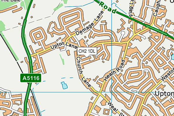 CH2 1DL map - OS VectorMap District (Ordnance Survey)