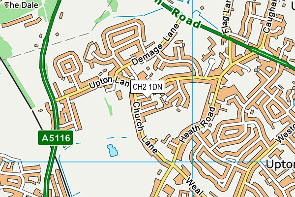 CH2 1DN map - OS VectorMap District (Ordnance Survey)