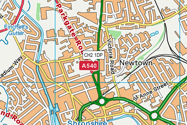 CH2 1DP map - OS VectorMap District (Ordnance Survey)