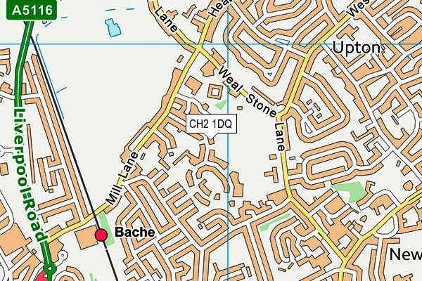 CH2 1DQ map - OS VectorMap District (Ordnance Survey)