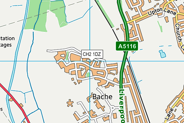 CH2 1DZ map - OS VectorMap District (Ordnance Survey)