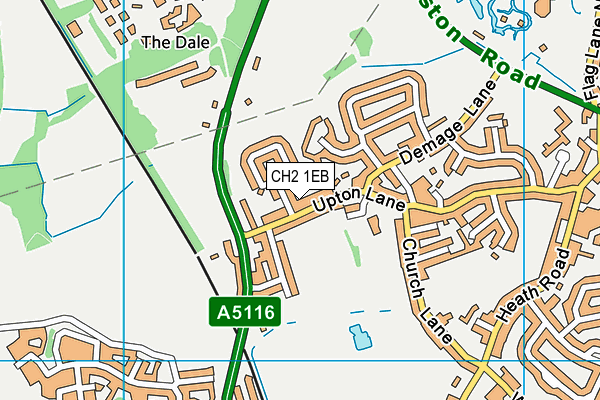 CH2 1EB map - OS VectorMap District (Ordnance Survey)