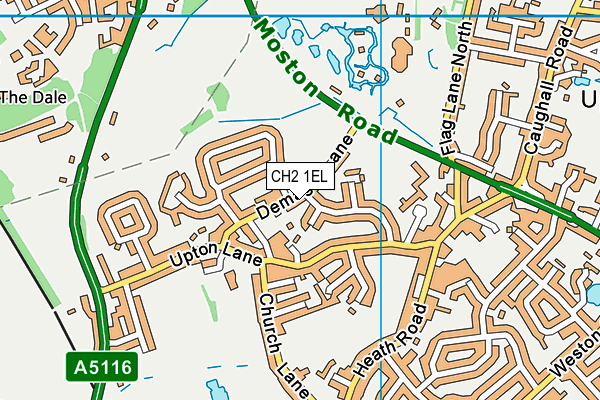 CH2 1EL map - OS VectorMap District (Ordnance Survey)