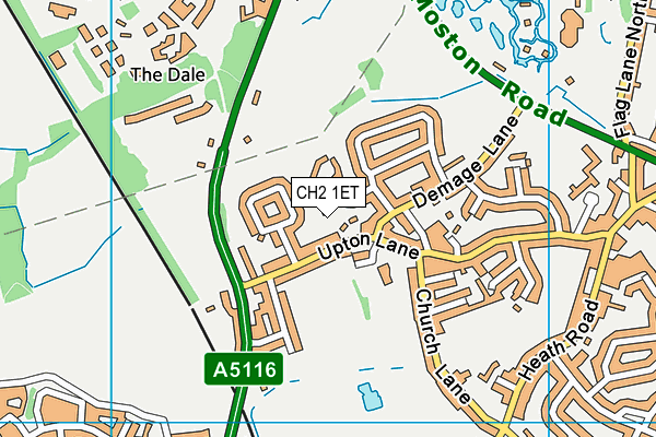 CH2 1ET map - OS VectorMap District (Ordnance Survey)