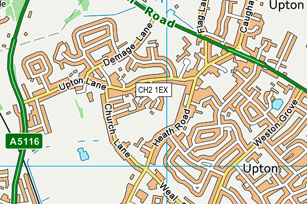 CH2 1EX map - OS VectorMap District (Ordnance Survey)