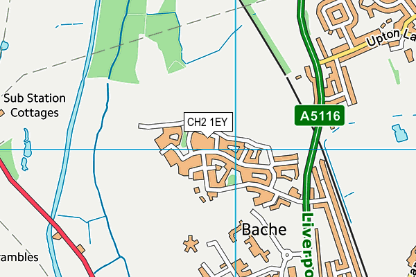 CH2 1EY map - OS VectorMap District (Ordnance Survey)