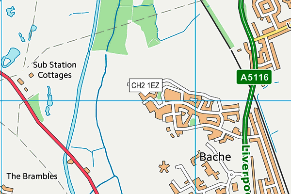 CH2 1EZ map - OS VectorMap District (Ordnance Survey)