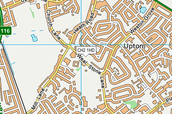 Dorin Park School & Specialist SEN College map (CH2 1HD) - OS VectorMap District (Ordnance Survey)
