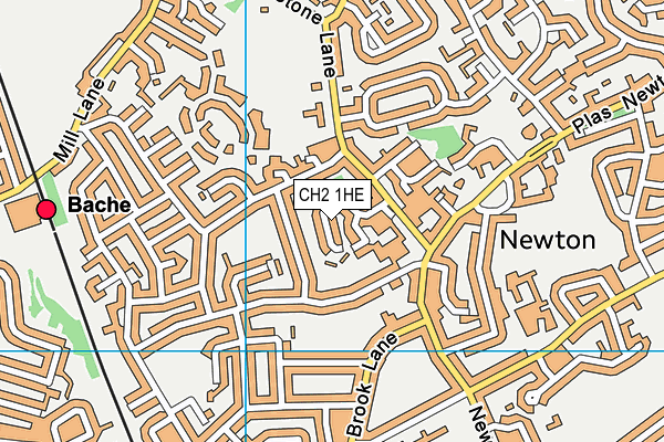 CH2 1HE map - OS VectorMap District (Ordnance Survey)