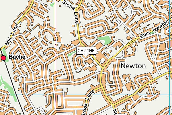 CH2 1HF map - OS VectorMap District (Ordnance Survey)