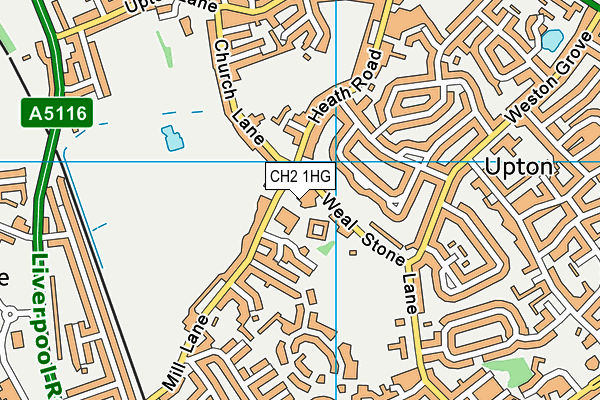 CH2 1HG map - OS VectorMap District (Ordnance Survey)