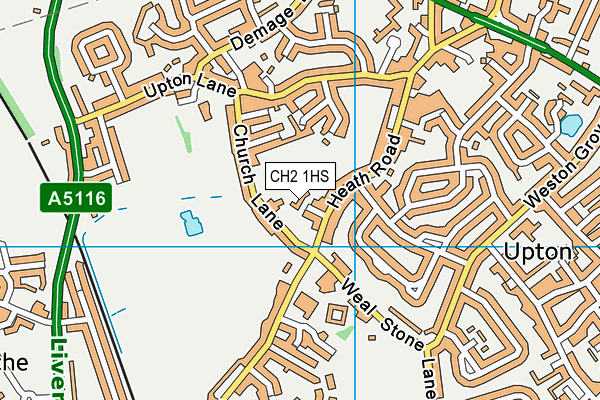 CH2 1HS map - OS VectorMap District (Ordnance Survey)